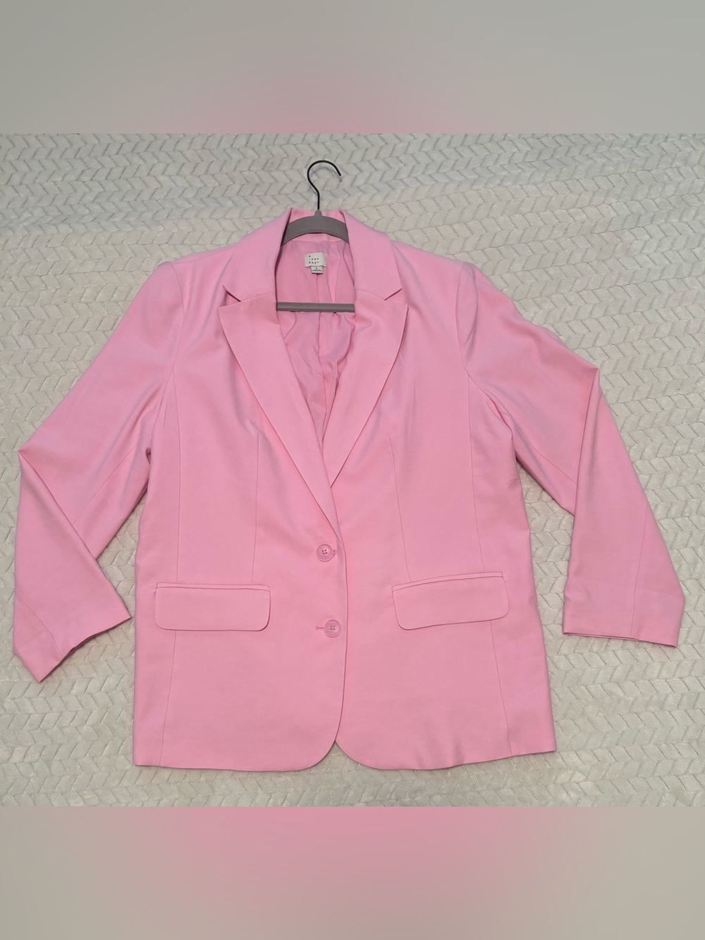 A New Day-Pink Single Breasted Blazer, Long, Lined, Size Large, Like New